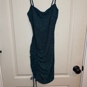 Windsor Sparkling Dark Green / Emerald Green Mini Dress